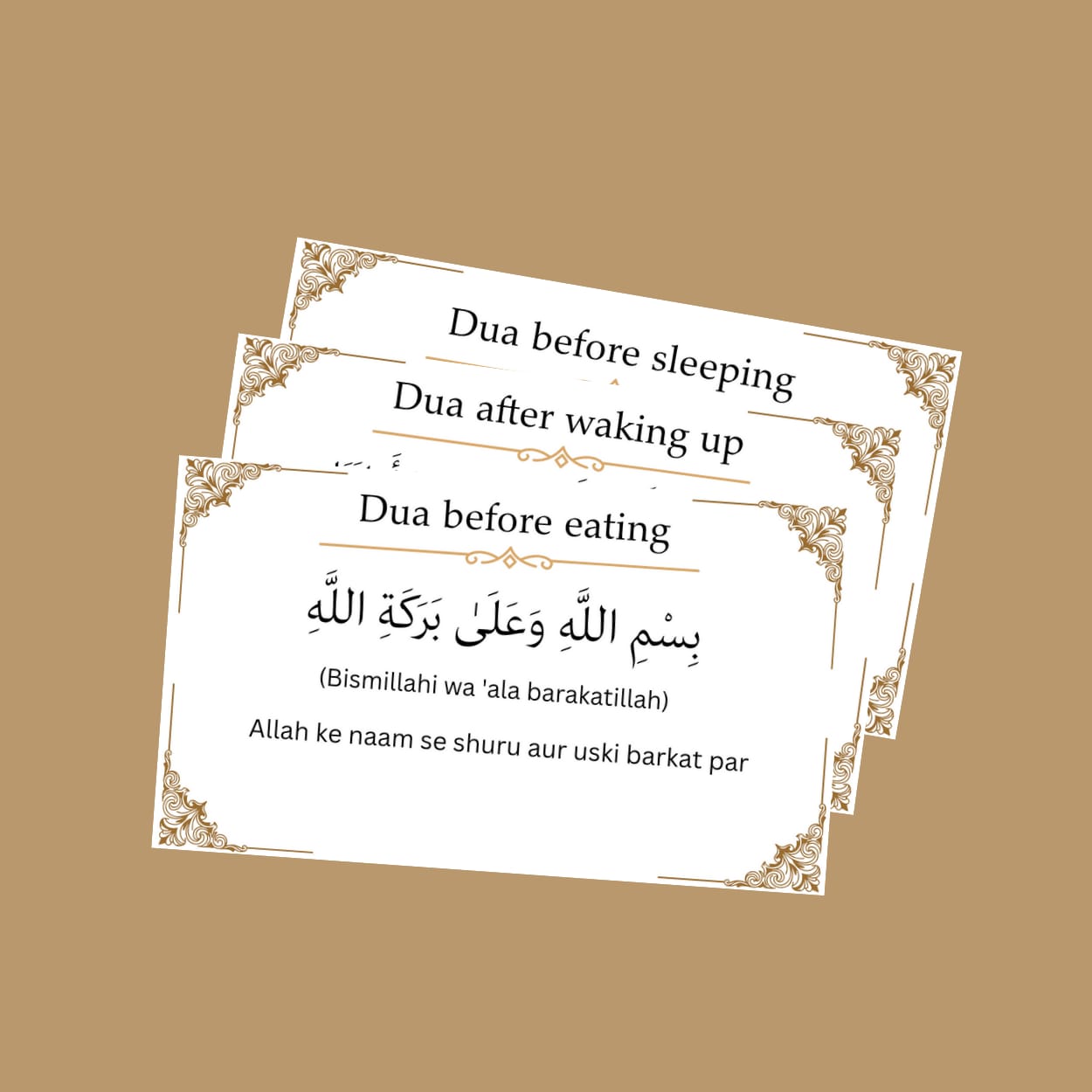 roman hindi premium dua stickers